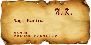 Nagl Karina névjegykártya